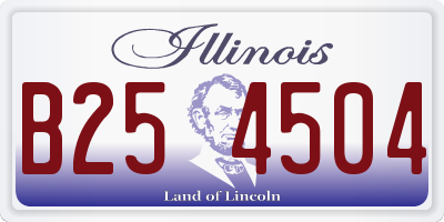 IL license plate B254504