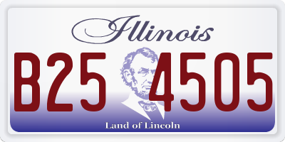 IL license plate B254505