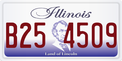 IL license plate B254509