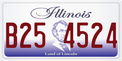 IL license plate B254524