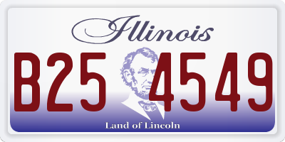 IL license plate B254549