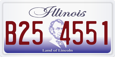 IL license plate B254551