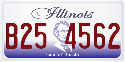 IL license plate B254562