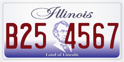 IL license plate B254567