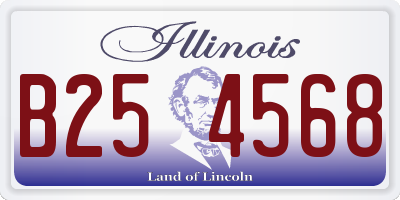 IL license plate B254568