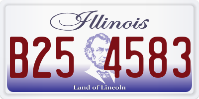 IL license plate B254583