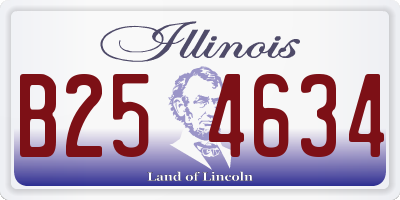 IL license plate B254634
