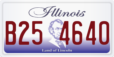 IL license plate B254640