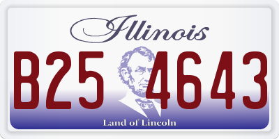 IL license plate B254643