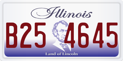 IL license plate B254645