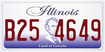 IL license plate B254649