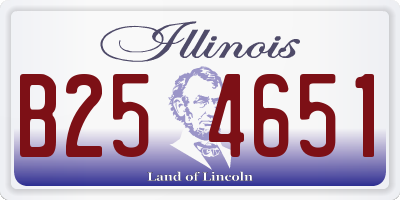 IL license plate B254651