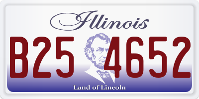 IL license plate B254652