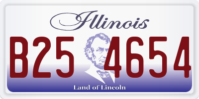 IL license plate B254654