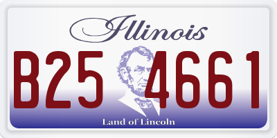 IL license plate B254661