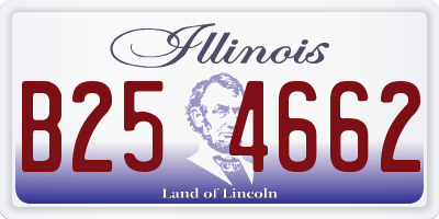 IL license plate B254662