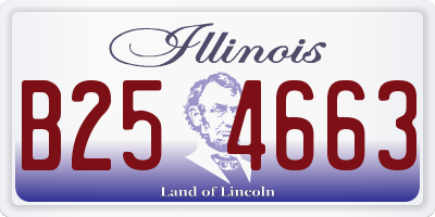 IL license plate B254663