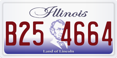 IL license plate B254664