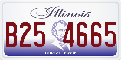 IL license plate B254665