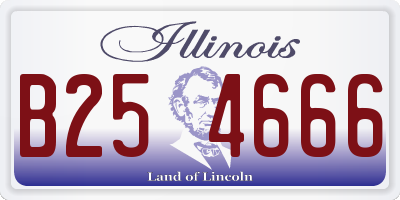 IL license plate B254666