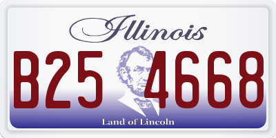 IL license plate B254668