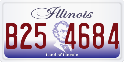 IL license plate B254684