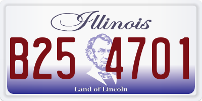 IL license plate B254701