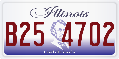 IL license plate B254702