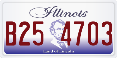 IL license plate B254703