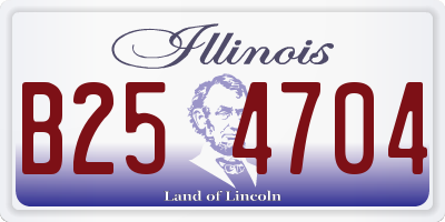 IL license plate B254704