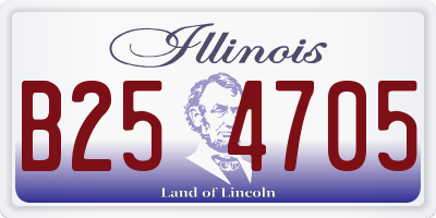 IL license plate B254705
