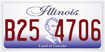 IL license plate B254706