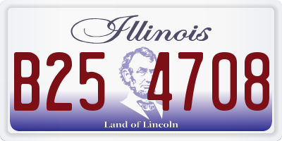 IL license plate B254708