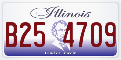 IL license plate B254709