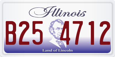 IL license plate B254712