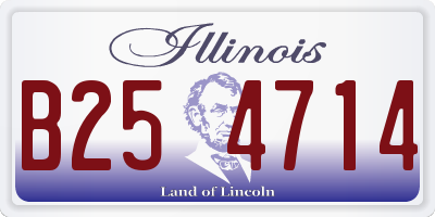 IL license plate B254714