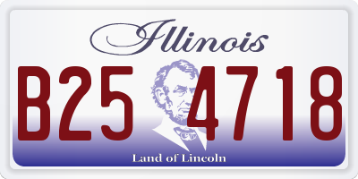 IL license plate B254718