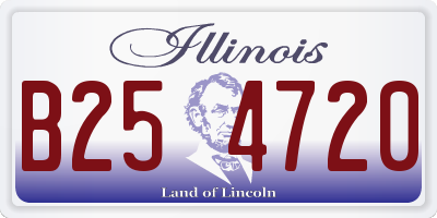 IL license plate B254720