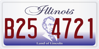 IL license plate B254721