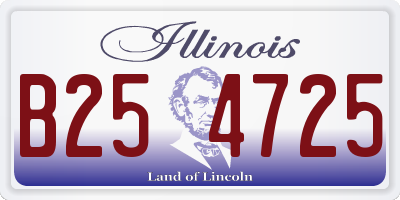 IL license plate B254725