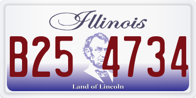 IL license plate B254734