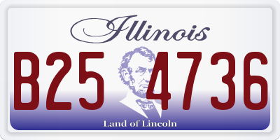 IL license plate B254736
