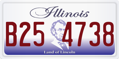 IL license plate B254738