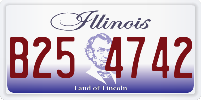 IL license plate B254742