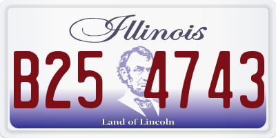 IL license plate B254743