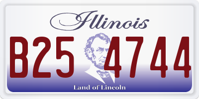 IL license plate B254744