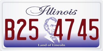 IL license plate B254745