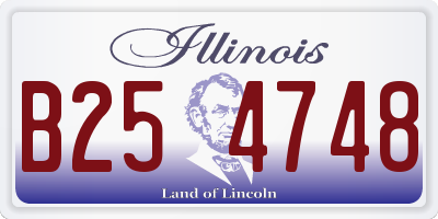 IL license plate B254748