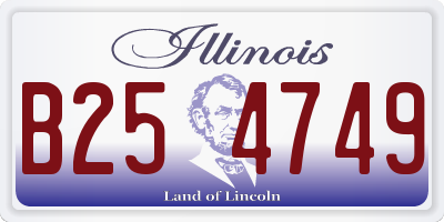 IL license plate B254749