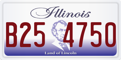 IL license plate B254750